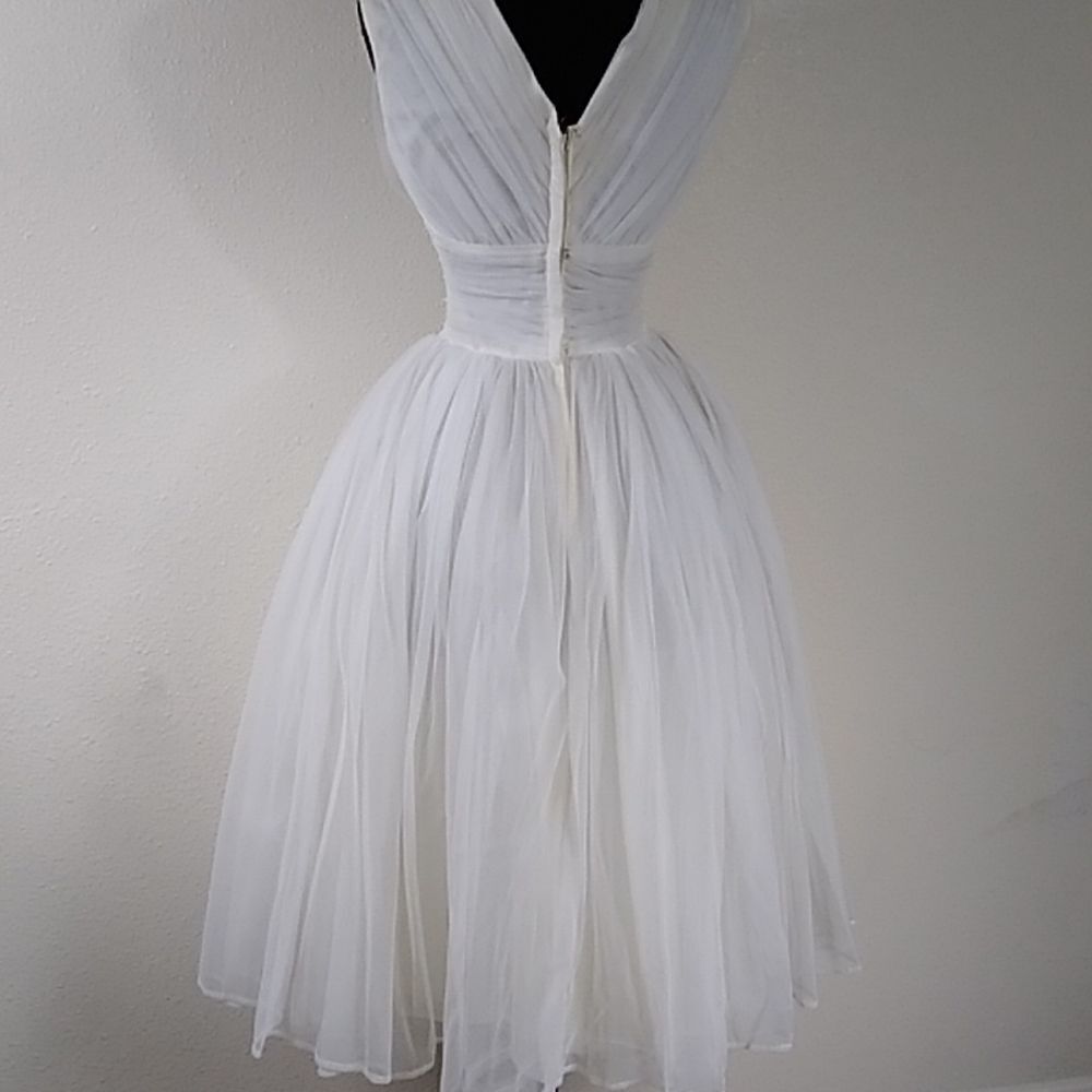 White Vintage Wedding Women Dress Size S Appropriate - Picture 13 of 15